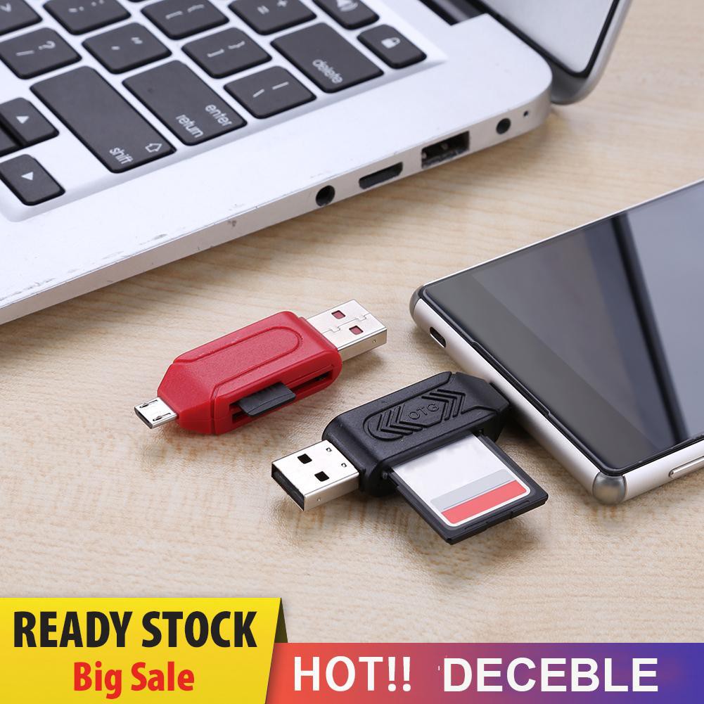 Đầu Đọc Thẻ Nhớ Usb 2.0 Otg Tf / Sd Đa Năng 2 Trong 1