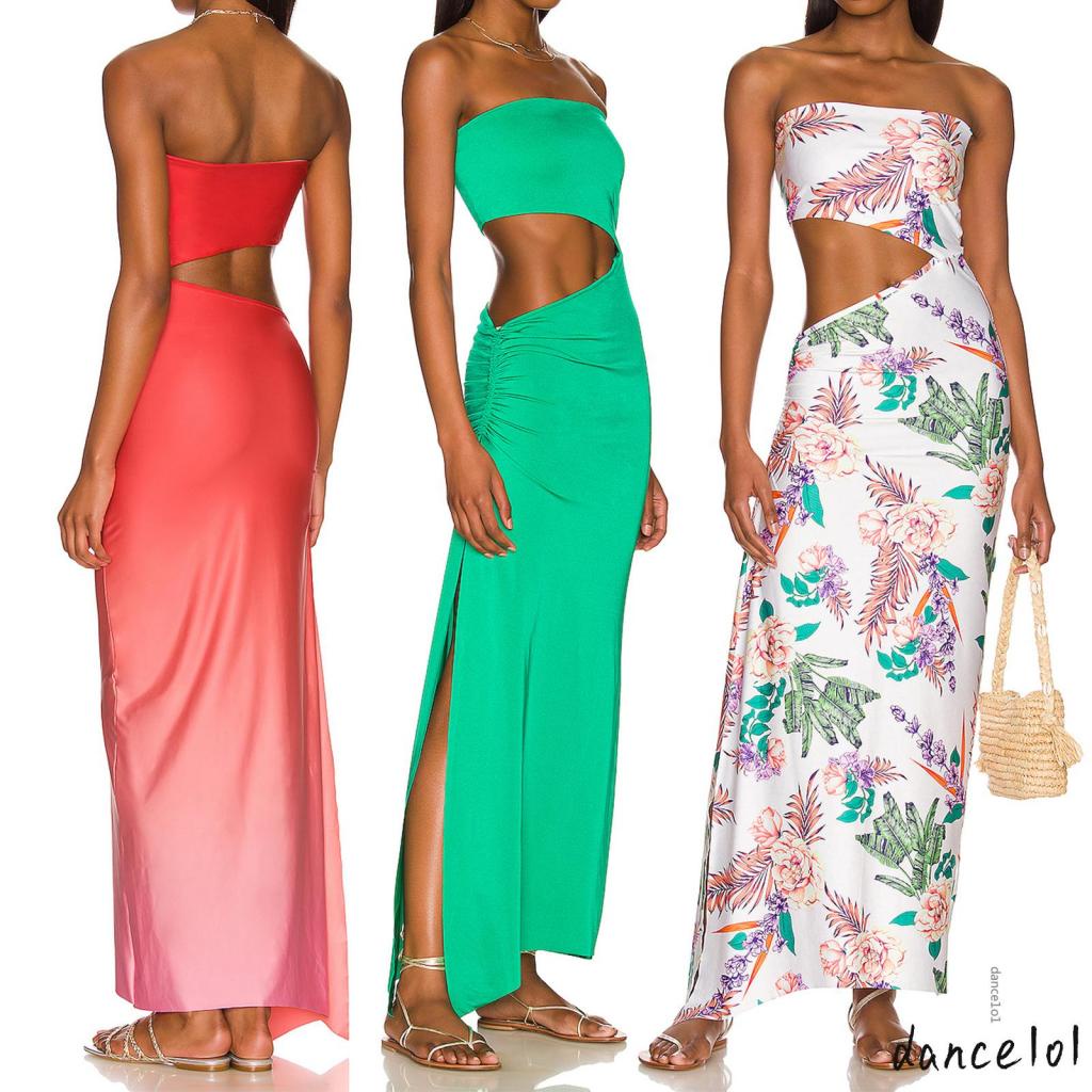 Đầm Dài Không Tay Hở Lưng Quyến Rũ Hợp Thời Trang 1O1