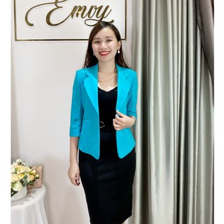 Áo vest kaki công sở nữ áo Blazer màu xanh[ hàng đẹp]