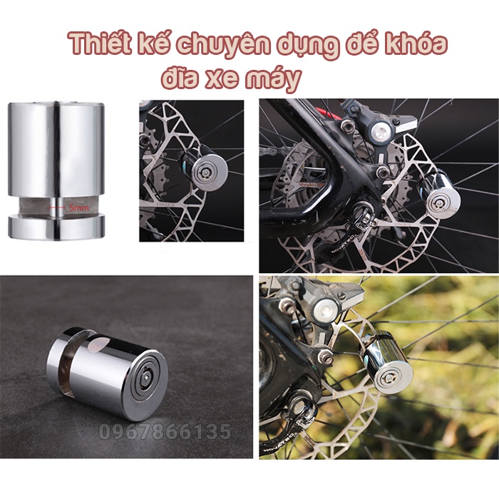 Khóa Chống Trộm Xe Máy, Xe Đạp An Toàn  - Ổ Khóa Inox/ Dây 4 Số, 5 Số Tiện Lợi