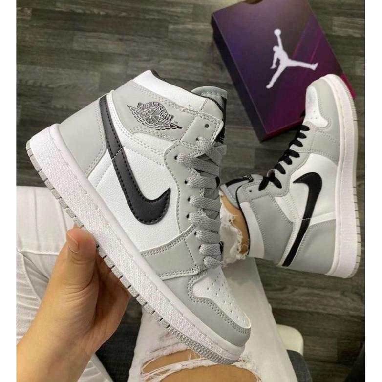 Giày Jordan 1 thể thao sneaker JD1 high xám cổ cao Hot trend nam nữ