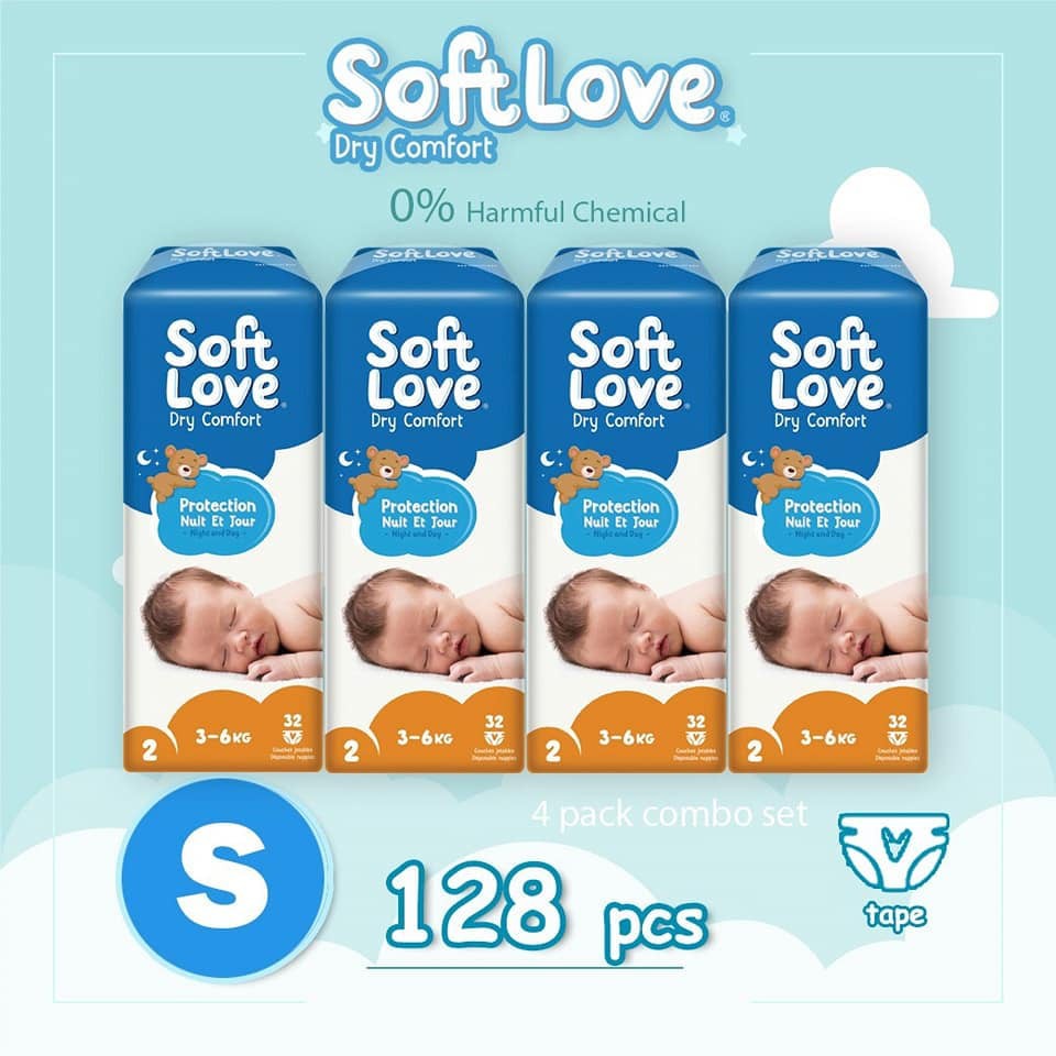 Bỉm quần softlove size M 60 miếng