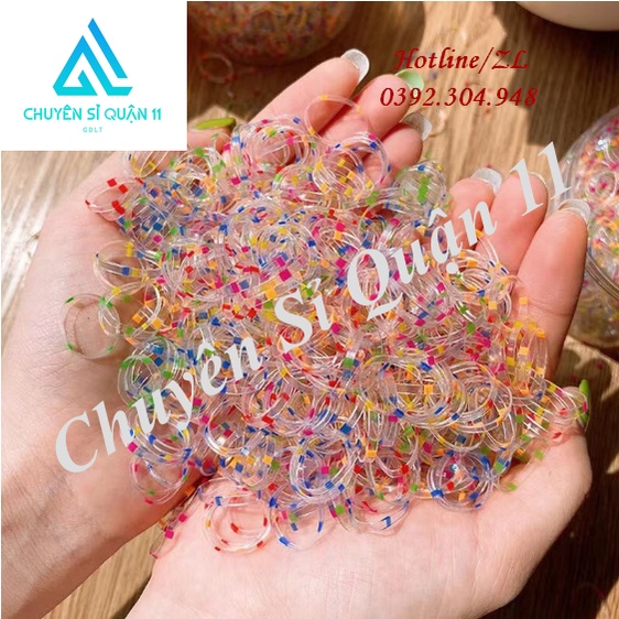 Set 4000 dây chun cột tóc cho bé , thun cột tóc nhiều màu + túi dây rút, phụ kiện tóc GD575-Thun4K