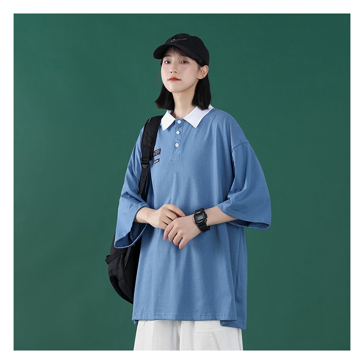 Áo Thun Polo Nam Nữ Có Cổ Đẹp In Chữ Hình Form Rộng Unisex Mềm Mát TTQ0058