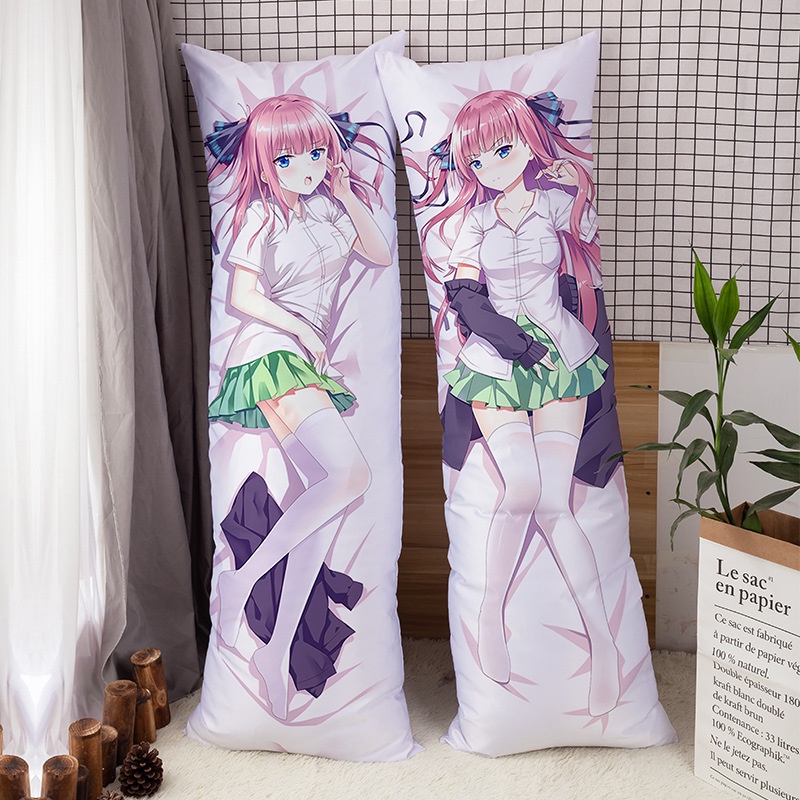 Vỏ Gối Ôm Toàn Thân In Hình Anime The Quintuplets Nakano Nino Dakimakura Nhật Bản
