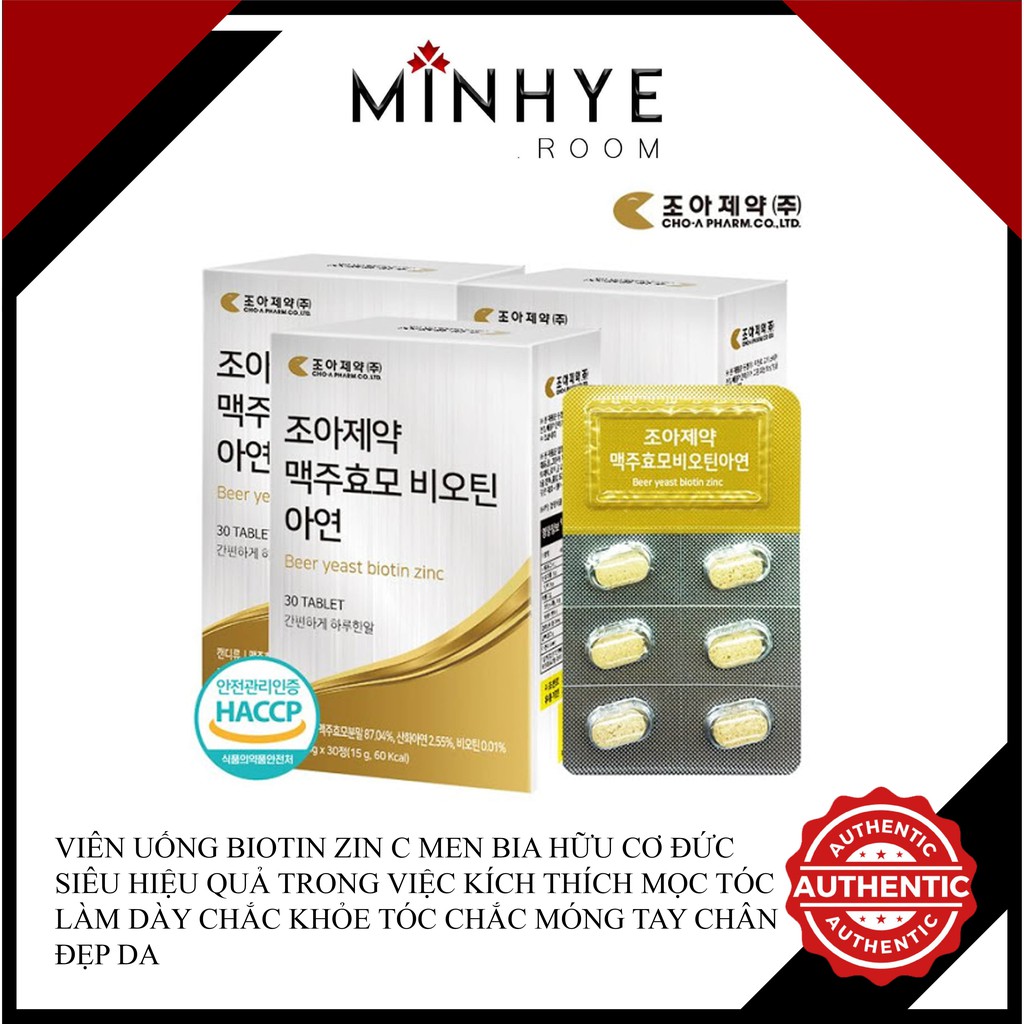 Viên Uống Biotin Zin C Men Bia Hữu Cơ Đức Siêu Hiệu Quả Trong Việc Kích Thích Mọc Tóc Làm Dày Chắc Khỏe Tóc Móng Tay