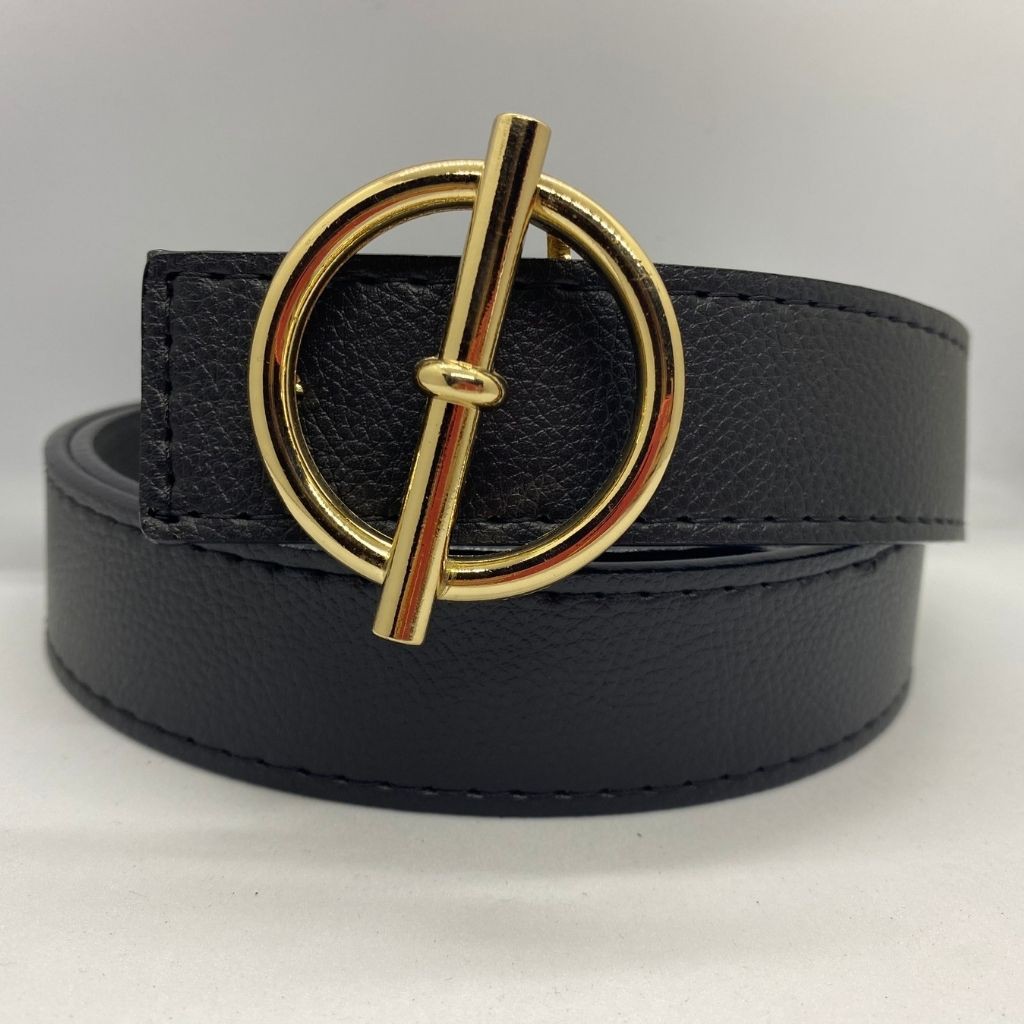 Thắt Lưng Nam - Dây Nịt Nam Mặt Tròn Hình Chữ Q Chất Liệu Da Tổng Hợp PVC Phong Cách Trẻ Trung Năng Động