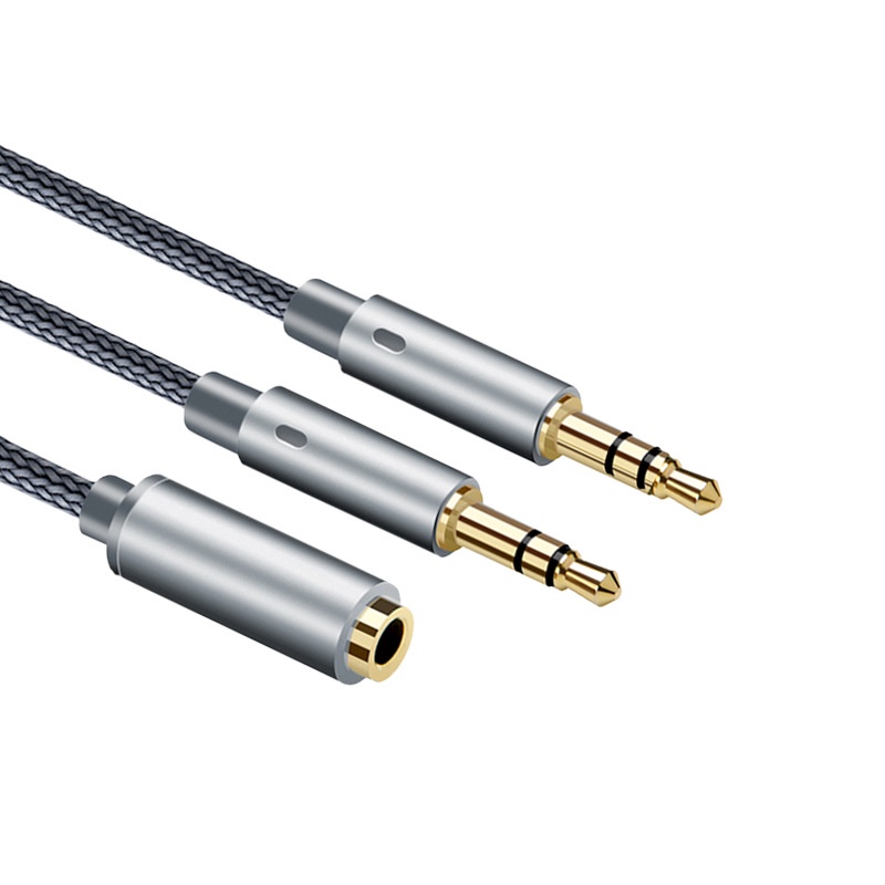 Dây cáp nối dài chuyển đổi âm thanh tai nghe 3.5mm cho PC Microphone dài 20cm