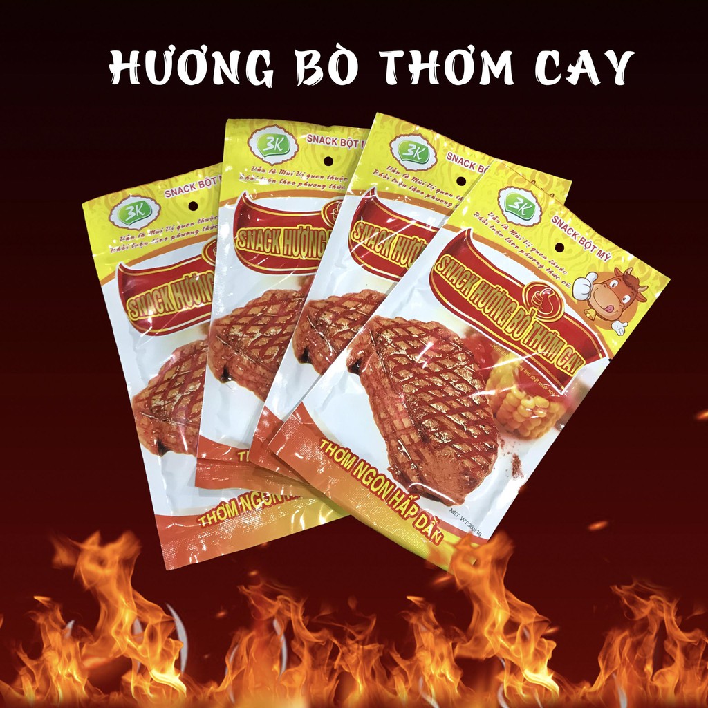 Snack bột mì hương bò thơm cay thơm ngon hấp dẫn