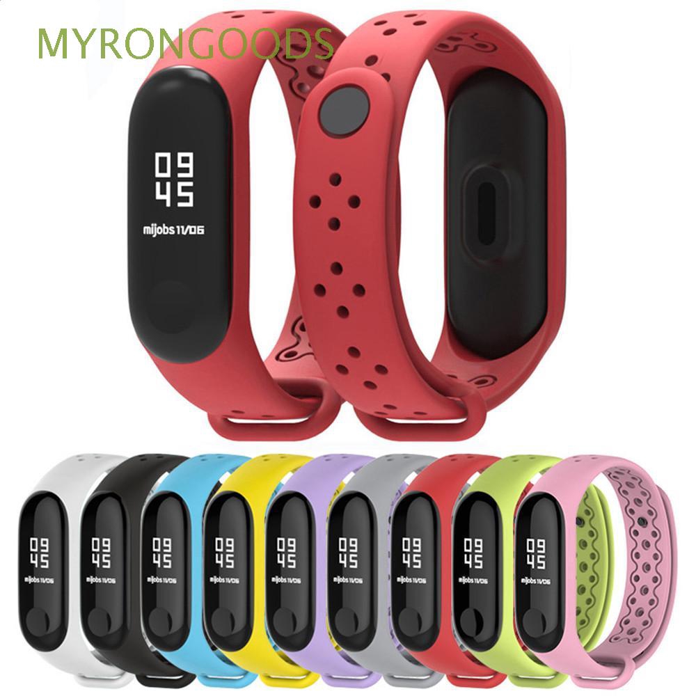 MYRONGOODS [COD] Breathable Replacement Watch Strap Sports Silicone Wristband for Xiaomi Mi Band 3 4