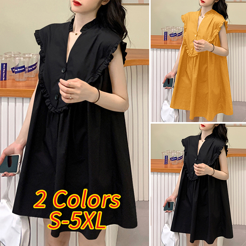 Đầm VONDA thiết kế sát nách cổ V phong cách Hàn Quốc thời trang cho nữ | BigBuy360 - bigbuy360.vn