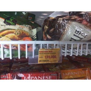 Nẹp nhựa càu giá, nẹp nhựa thông tin, Nẹp siêu thị, Nẹp nhựa 2 khuy
