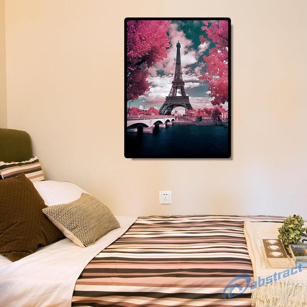 DIY 5D Diamond Painting Eiffel Tower Landscape Cross Stitch Mosaic Picture