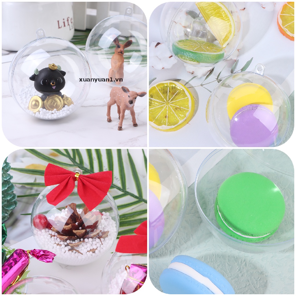 Set 20 Quả Châu Trong Suốt Trang Trí Giáng Sinh Kích Thước 100Mm