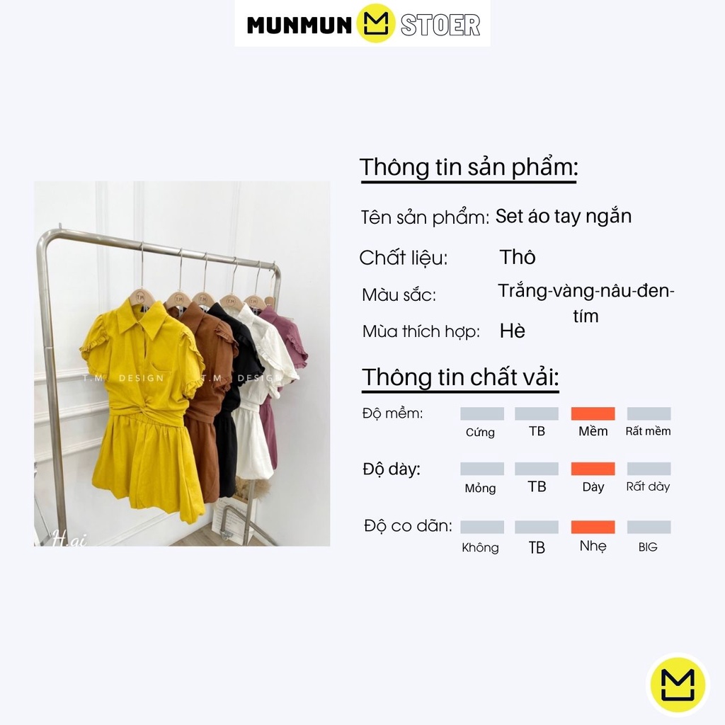 Set đồ gồm áo và quần cộc form chuẩn không kén dáng thiết kế sang chảnh-HG