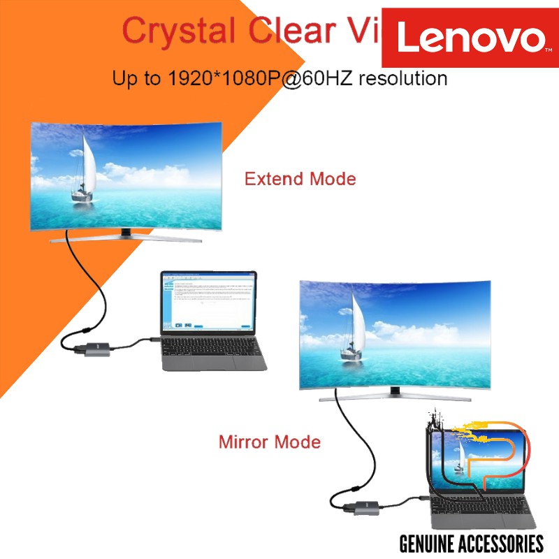 BỘ CHUYỂN HDMI RA VGA KÈM AUDIO LENOVO (H201GY) - CÁP HDMI TO VGA + AUDIO LENOVO (H201GY)