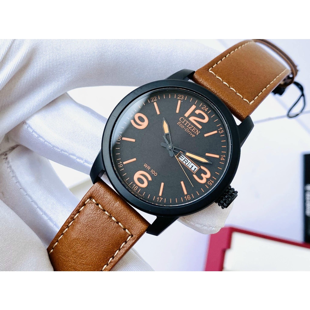 Đồng hồ nam Citizen BM8475-26E, kính cứng, máy ecodrive, 42mm dây da