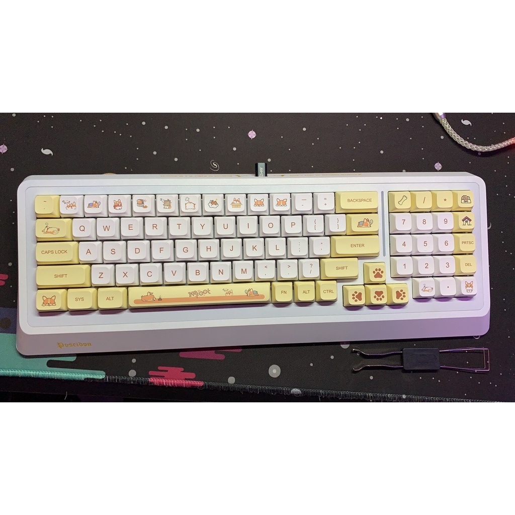 Keycap nút phím Shiba Inu Corgi 138 phím mẫu mới in dyesub thick PBT, XDA Profile,vừa hết các layout phím cơ như corsair