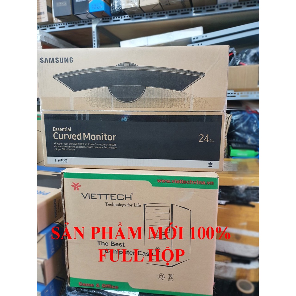 Bộ máy tính Game MỚI nhất intel 10th-2023 màn 24 SamSung CONG Pubg Lol CF Fifa Gata5 All game...