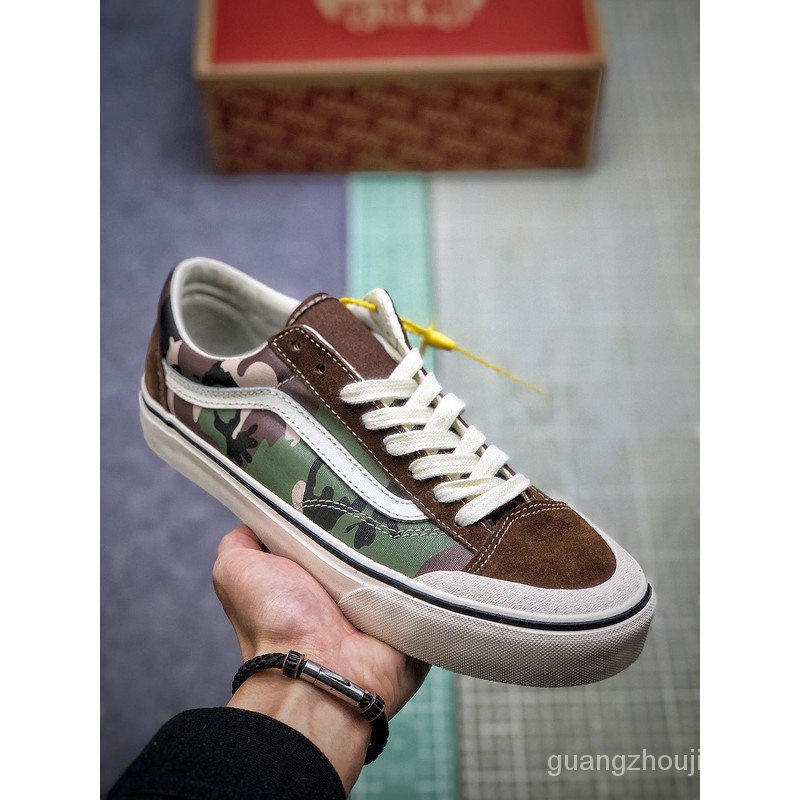VANS Giày Sneaker Cổ Thấp 36 Họa Tiết Rằn Ri Thời Trang Cho Nam Và Nữ