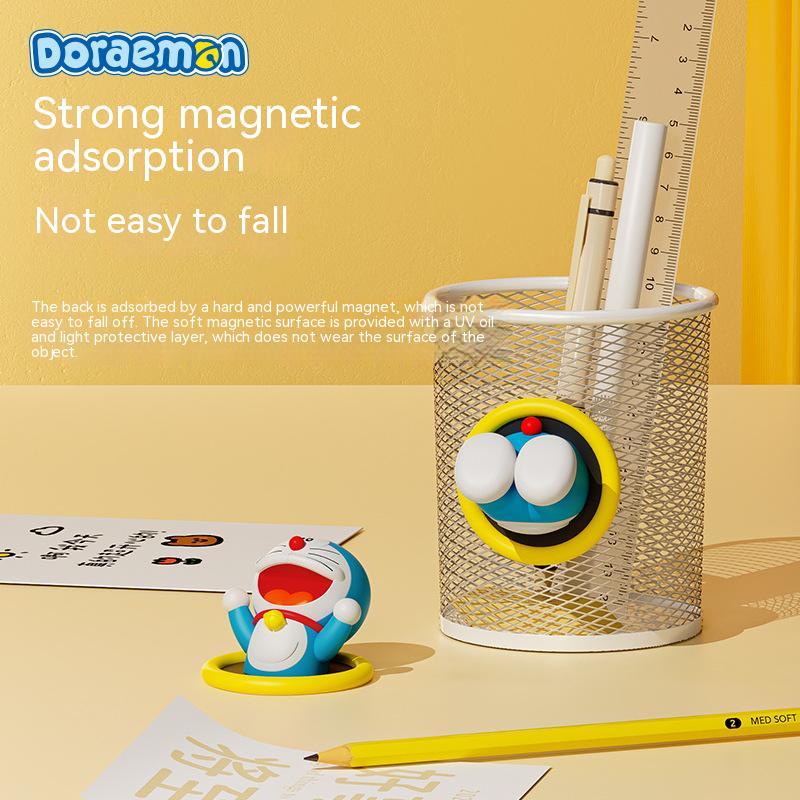 Doremon sáng tạo từ tính mềm nam châm tủ lạnh 3D hoạt hình trang trí bảng tin dễ thương nhãn dán từ tính
