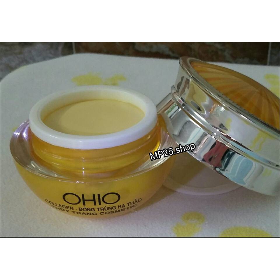 Kem mụn - Trắng da - Xóa tàn nhang - Thâm - Liền sẹo - Tái tạo da 12 tác dụng Ohio Collagen - Đông trùng hạ thảo 30g