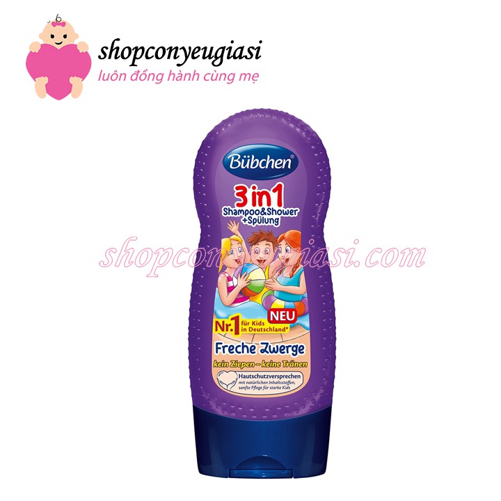 Sữa Tắm Gội Và Xả 3 Trong 1 Bubchen 230ml