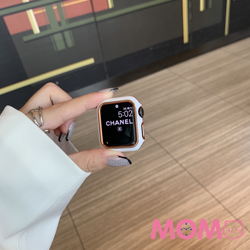 Ốp Nhựa Mạ Điện Bảo Vệ Mặt Đồng Hồ Apple iWatch Series 7 6 SE 5 4 45mm 41mm 40mm 44mm