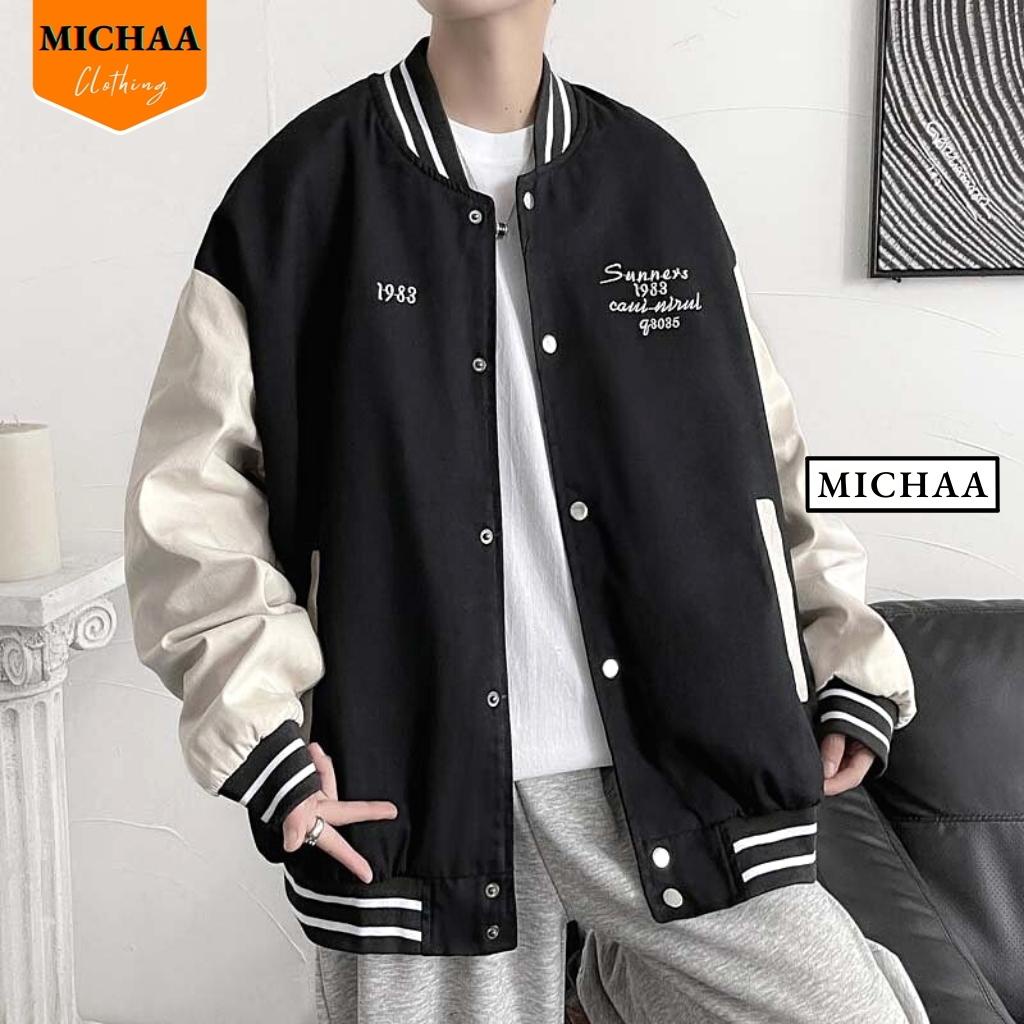 Áo Khoác Bomber Dù 1983 Nam Nữ Ulzzang Unisex Kiểu Form Rộng 2 Lớp Jacket - MICHAA