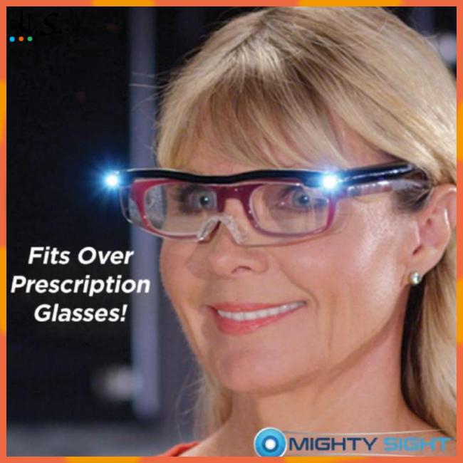 Mighty Sight LED Presbyopia Light Glasses Magnifier LED Night Vision Luminous Glasses Portable Glasses Lenses with Illumination