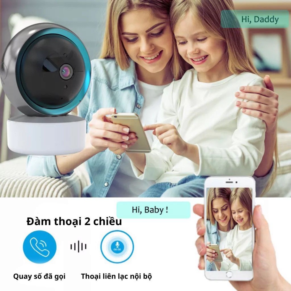 Camera  IP Wifi Mini YCC365 5G bản nâng cấp mới 2023 Chức năng 12 in 1 kết nối không dây với điện thoại lắp đặt dễ dàng