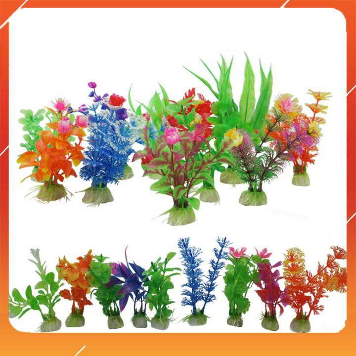 Cây nhựa mini trang trí hồ cá