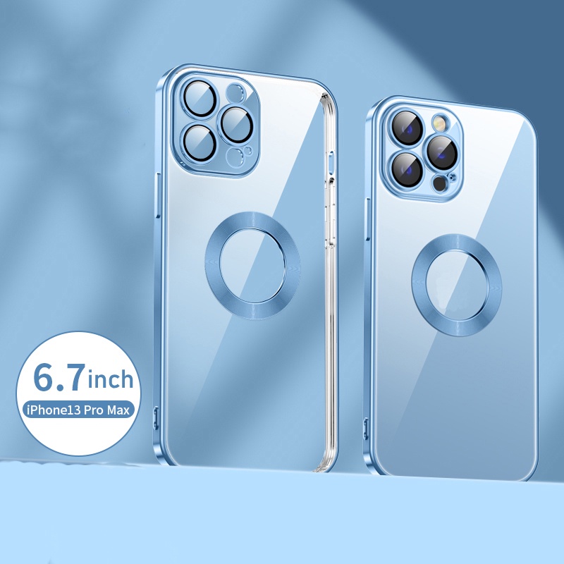 Ốp Điện Thoại Silicon Mềm Trong Suốt Có Nắp Bảo Vệ Ống Kính Máy Ảnh Sang Trọng Cho iPhone 13 12 Pro Max 11 Pro Max 13pro 12pro 11pro