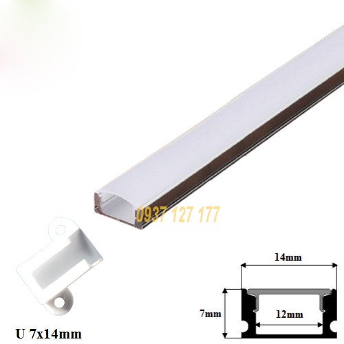 Thanh nhôm định hình dùng luồn led dây, Máng nhôm định hình sử dụng cho nội thất.