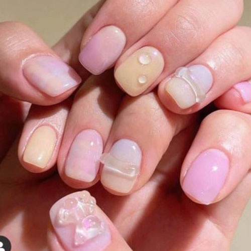 Gel nặn nail, gel khô nặn hoa màu trong không lưu huỳnh an toàn với da tay