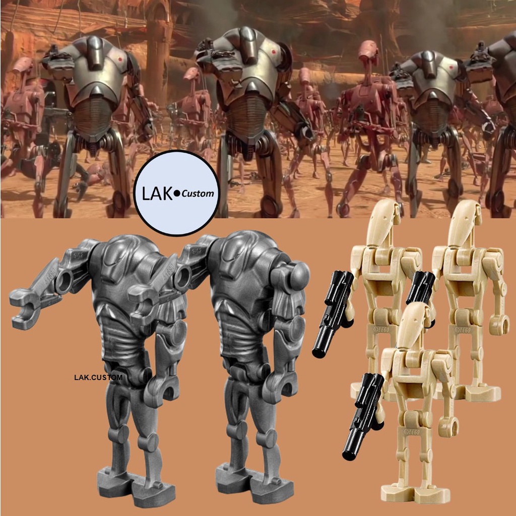 MINIFIGURES NGƯỜI MÁY CHIẾN ĐẤU, BATTLE DROID, GENERAL GRIEVOUS DROID
