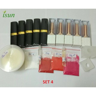 Bộ nguyên liệu làm son handmade set đen - trắng