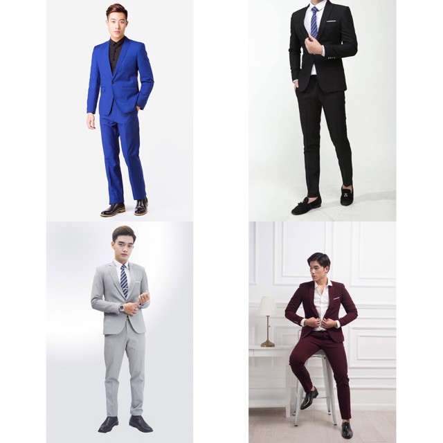 [BIG SALE]  xả kho bộ vest gồm áo+quần. Bộ vest chú rể, suit nam, vest nam công sở.Màu xám sáng.Chất vải mềmk nhăn, k xù