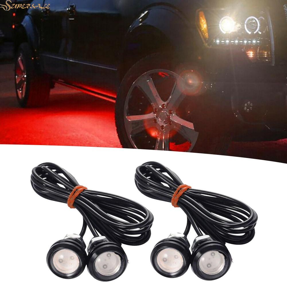 Bộ 4 Đèn Led Đỏ Gắn Lưới Tản Nhiệt Cho Chevy Colorado Silverado Ford Raptor Svt