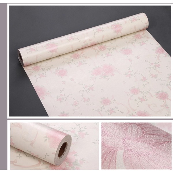 1 mét decal giấy dán tường hoa hai đóa hồng - khổ rộng 45cm có keo sẵn | BigBuy360 - bigbuy360.vn