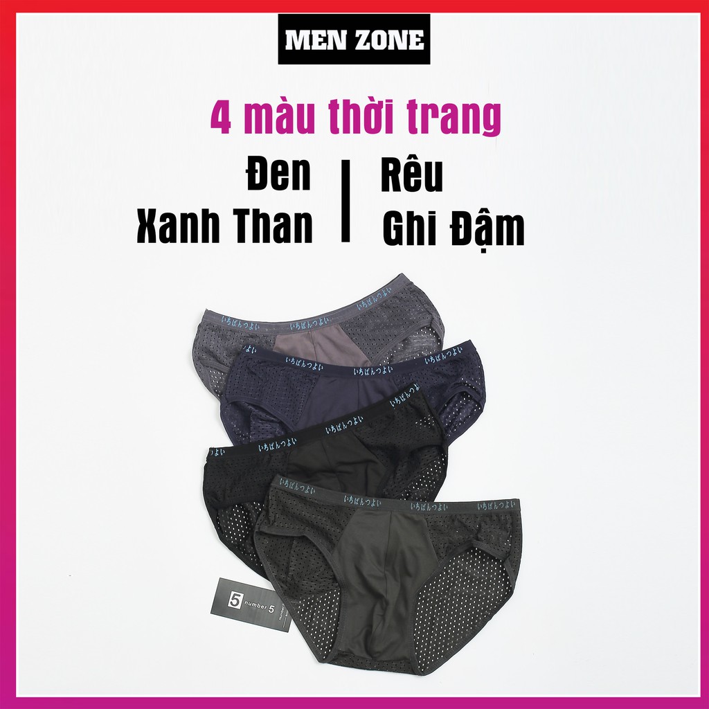 Quần Lót Nam Thông Hơi Quần Sịp Nam Tam Giác Nhật Bản Có Size Lớn 90kg [SMJ]