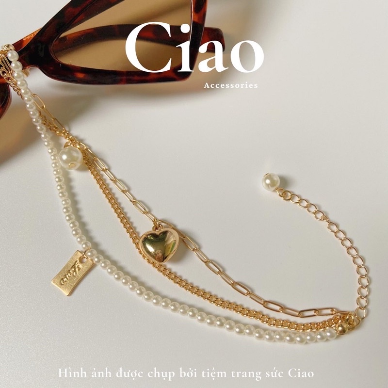 [HOẢ TỐC 1H] Vòng tay/ Lắc tay mạ bạc S925 thiết kế đính charm tinh tế phong cách Hàn Love In Ciao