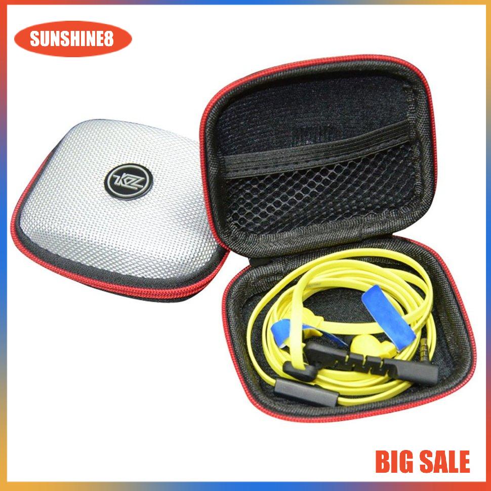 【SUN】KZ Mini Nylon Earphone Storage Organizer Earphone Holder Earbud Storage Case