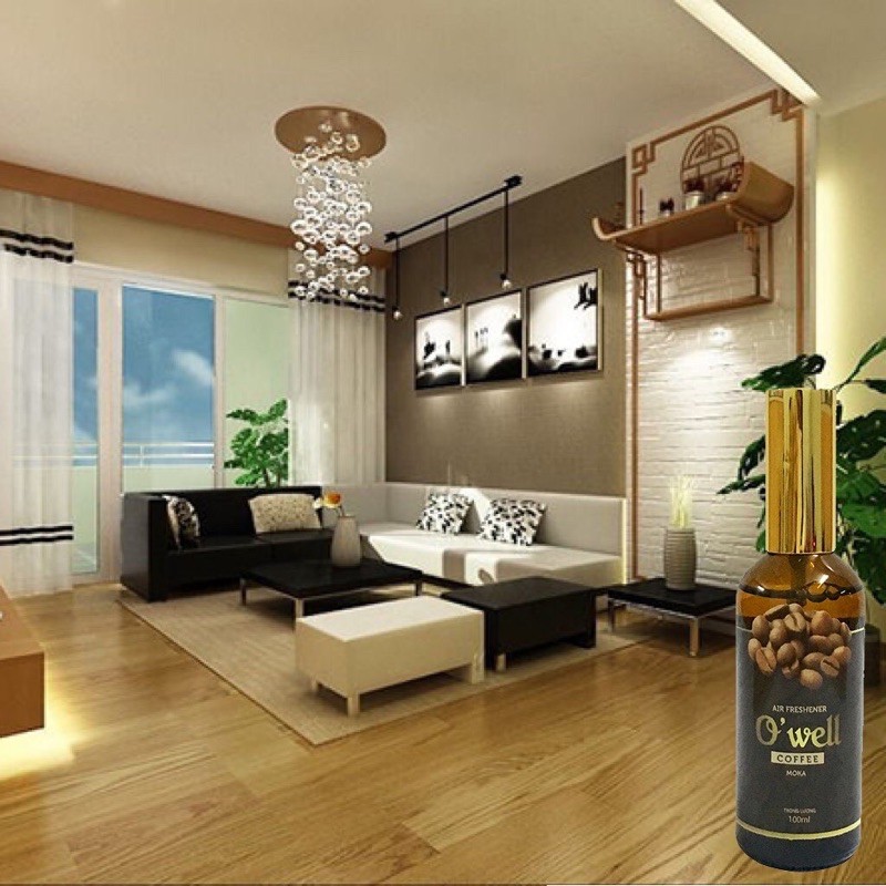 [LOẠI 1- Không chuẩn đền tiền--Có sỉ] Nước hoa xịt phòng, xịt ô tô hương cafe (cà phê) chai thuỷ tinh 100ml O'well