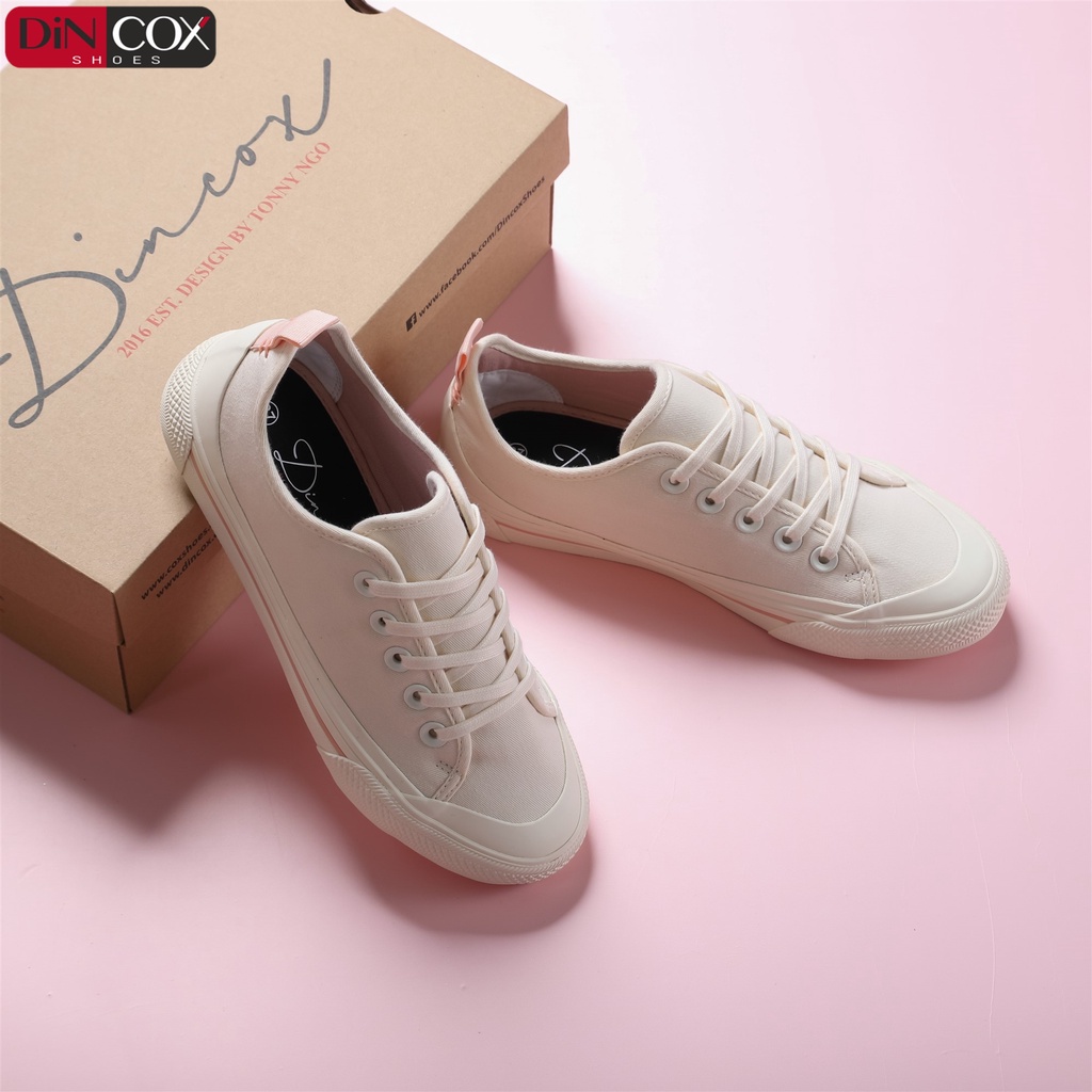 Giày Sneaker Vải Nữ DINCOX C20 Nữ Tính Sang Trọng Off/White