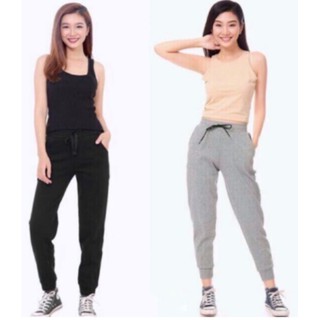 Quần len tăm nữ 💖FREESHIP💖 Quần jogger bo gấu cạp chun năng động thoải mái