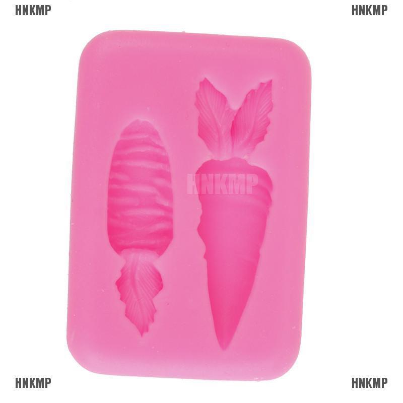 Khuôn silicone 7.5*4.5*1.3cm tạo hình cà rốt trang trí bánh kem