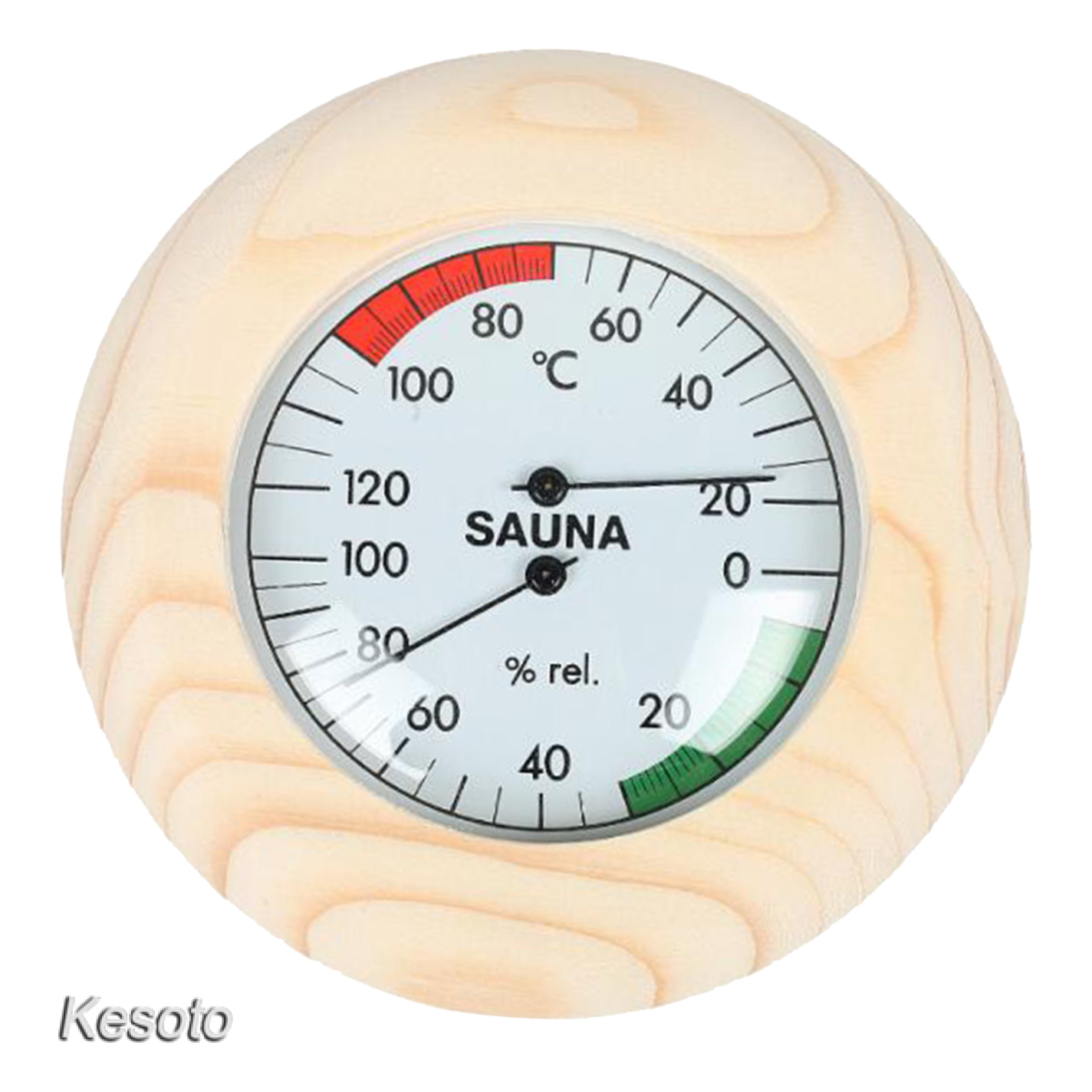 [KESOTO]Digital Sauna Wooden Hygrothermograph Thermometer & Hygrometer fpr Sauna Room