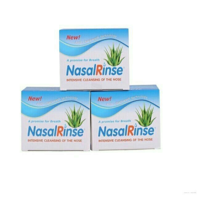 Combo bình và muối NasalRinse vệ sinh mũi viêm hiệu quả
