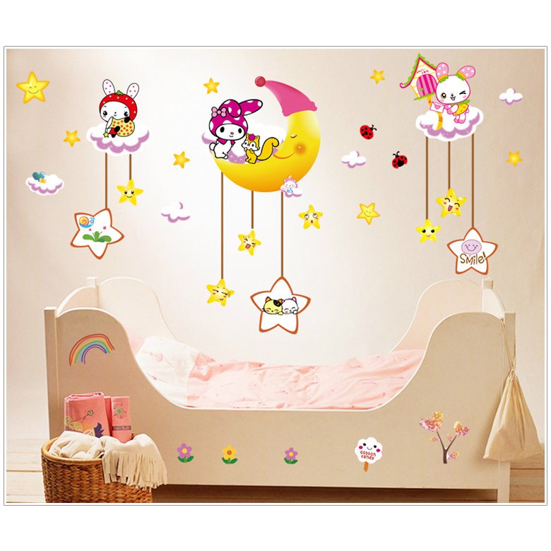 Decal Dán Tường Chúc Bé Ngủ Ngon
